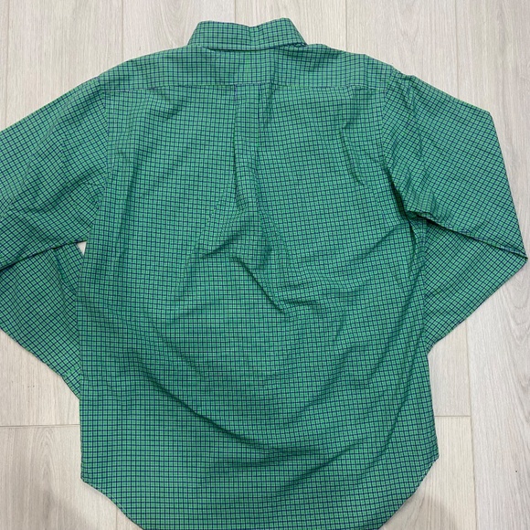 Ralph Lauren Polo Classic Fit Green & Blue Long-sleeve Button Down Mens  15.5 - Picture 9 of 9
